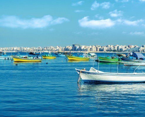 Alexandria Tours - Fishing boats, Mediterranean Sea, Alexandria