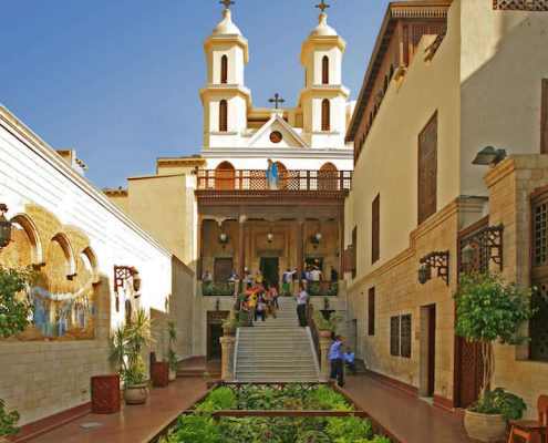 The hanging church (Coptic Orthodox Church) or Saint Virgin Mary's Church in Coptic Cairo (a part of Old Cairo)
