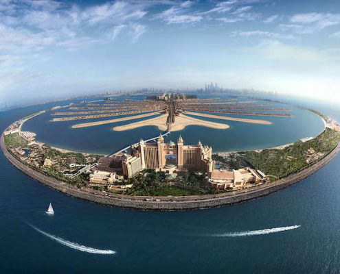 Palm Jumeirah Island, aerial view