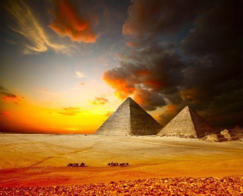 Ancient Egyptian Pyramids - Giza Plateau, Cairo