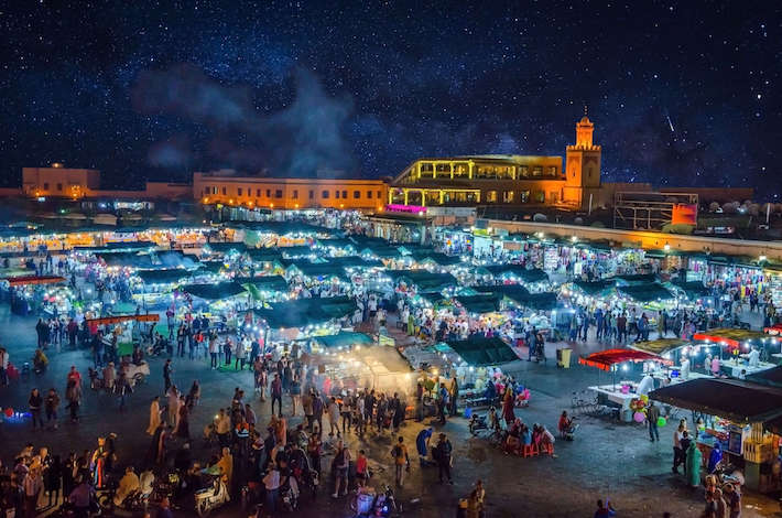 Jemaa el-Fna after dark