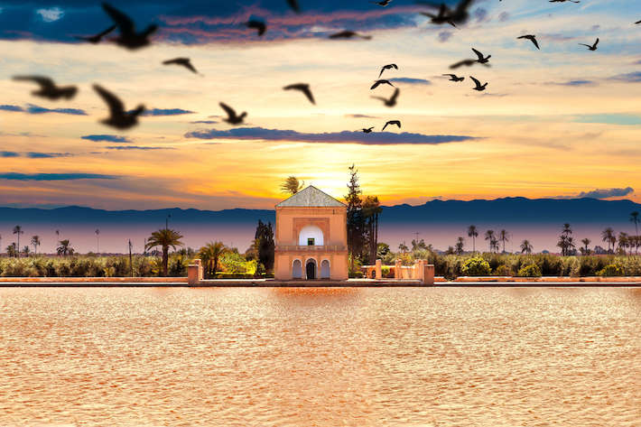 Scenical Menara Gardens with the charming pavilion