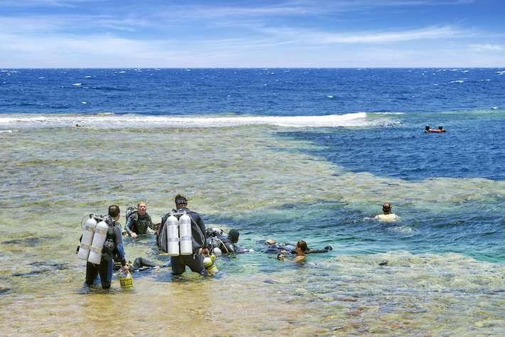 Divers at Blue Hole