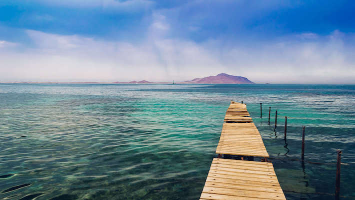 Tiran Island in the distance, Sharm El Sheikh, Egypt