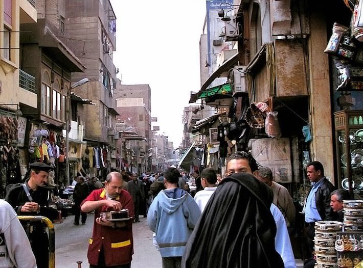 Street in Khan El Khalili bazaar