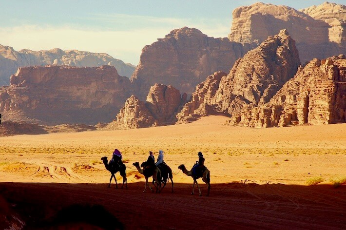 Jordan Tours from Singapore - Camel trip in Wadi Rum Desert