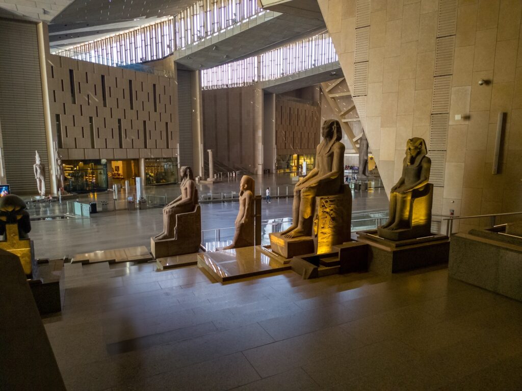 19.10.24 Giza Egypt Largest Archaeological Exhibition in GEM Grand Egyptian Museum in Giza Egypt 2