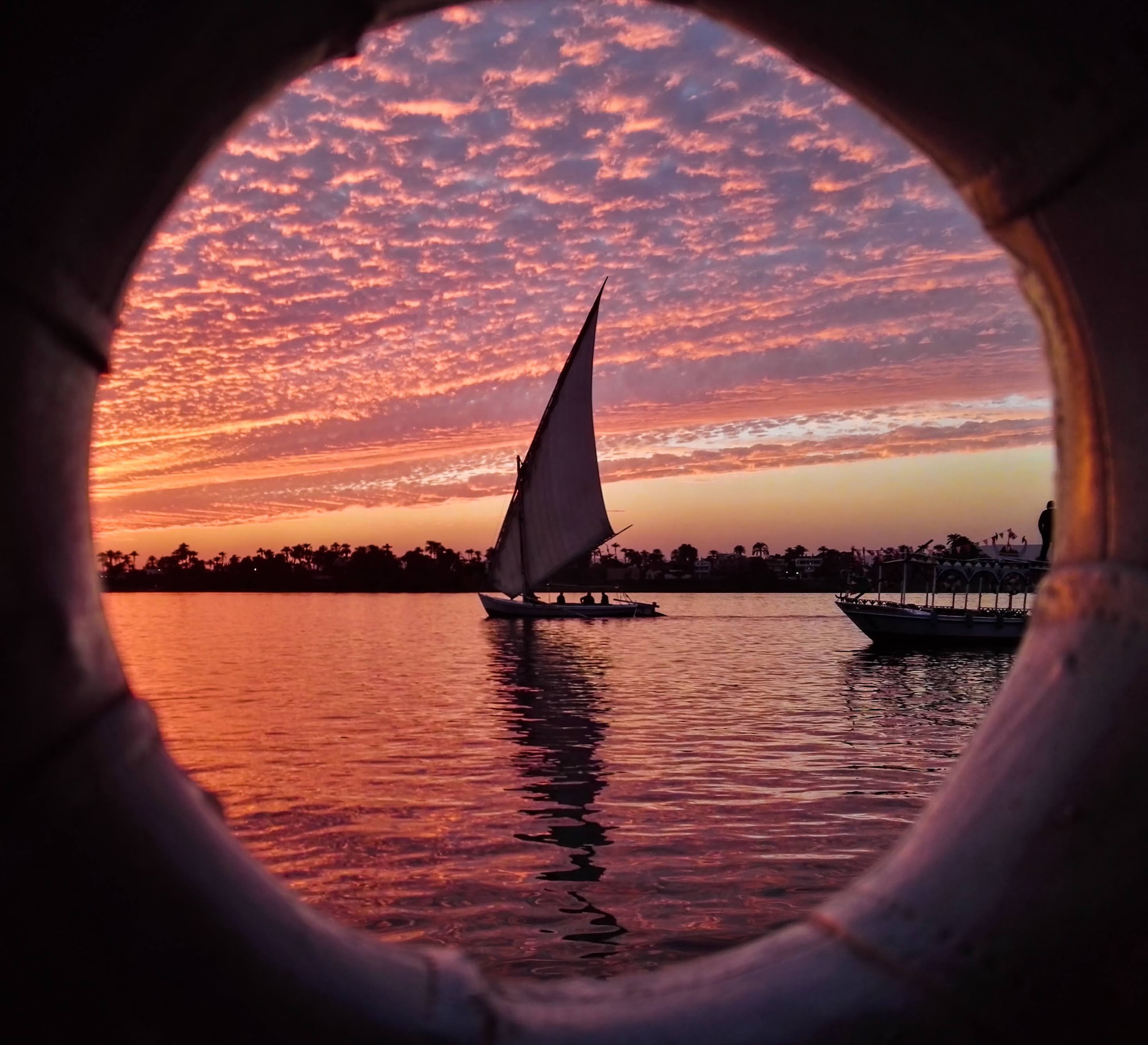 A boat in the nile of Aswan Egypt