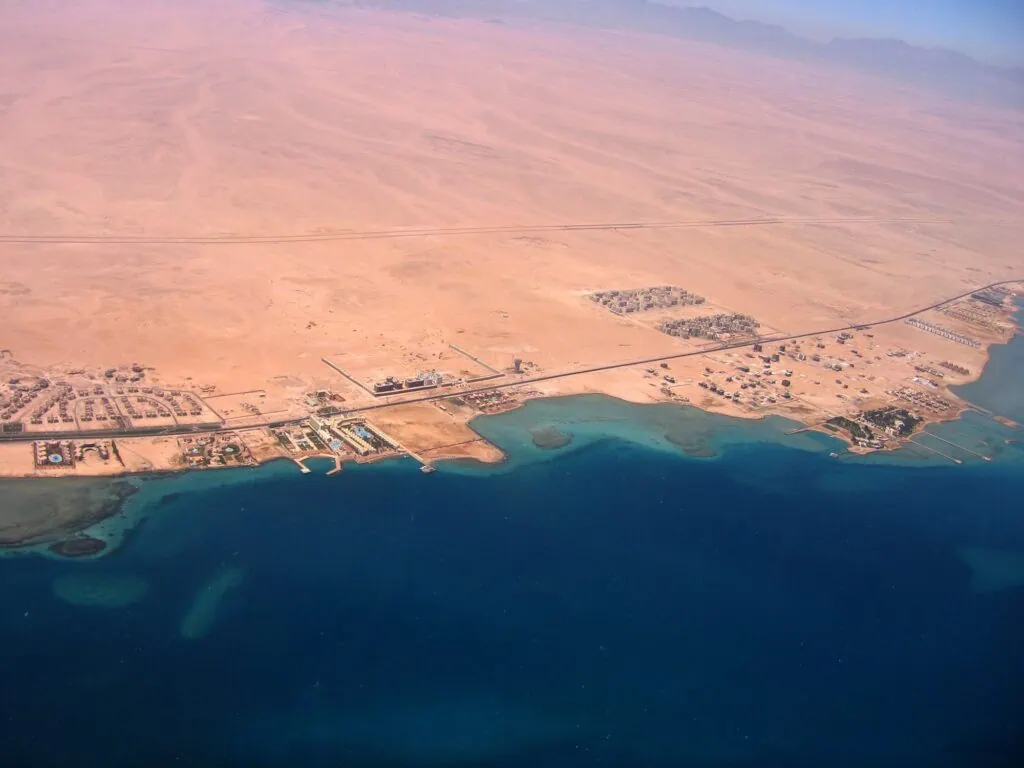 Abu Shar reef seen from above in the Red Sea near Hurghada, Hurghada