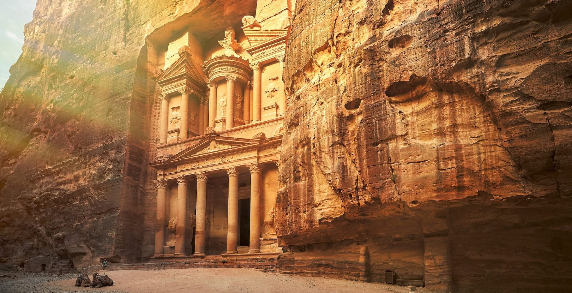 Al Khazneh the treasury ancient city of Petra by night Jordan 1905x976 crop 47 96