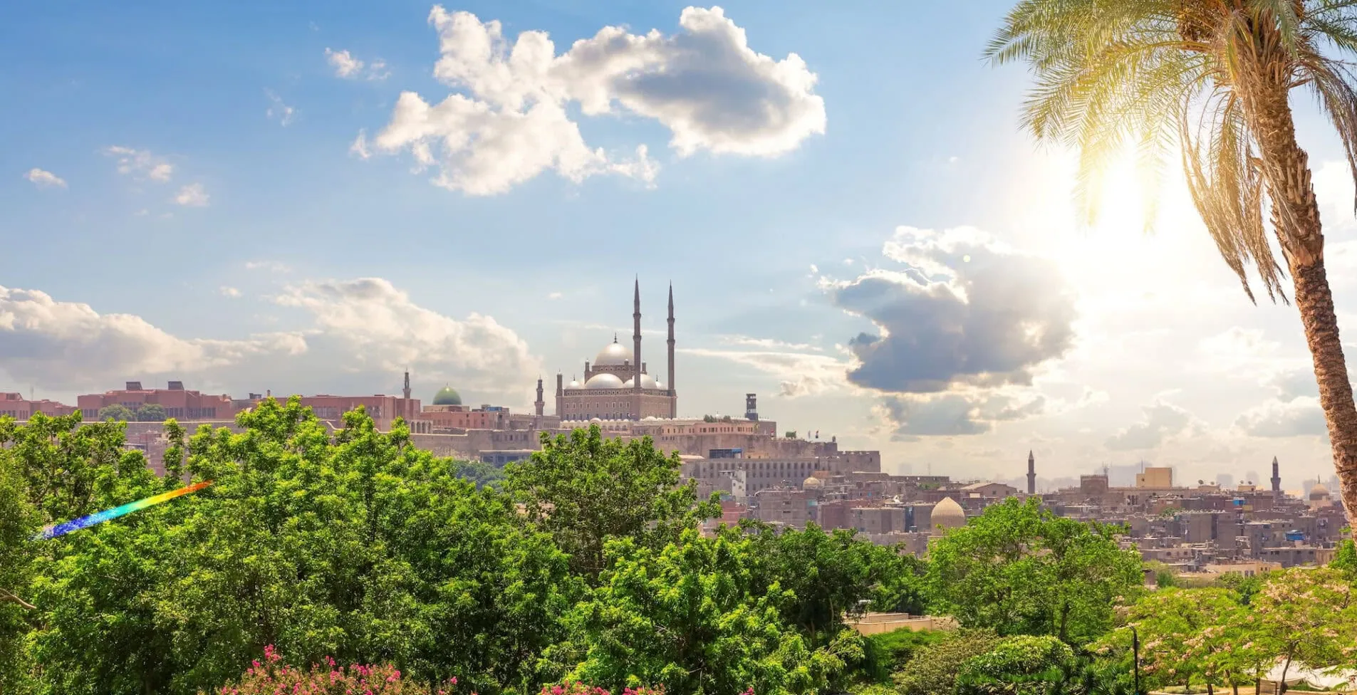 Alabaster Mosque and Al Azhar Park famous places of visit in old Cairo Egypt 1905x976 crop 50 56