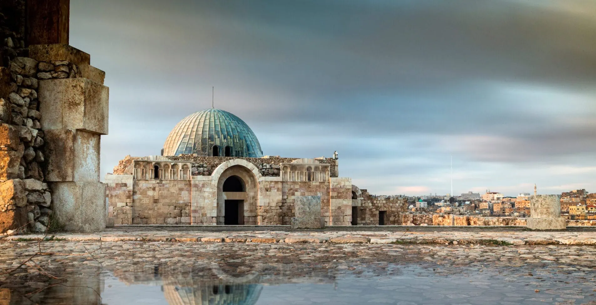 Amman Citadel landmark from Amman city in Jordan