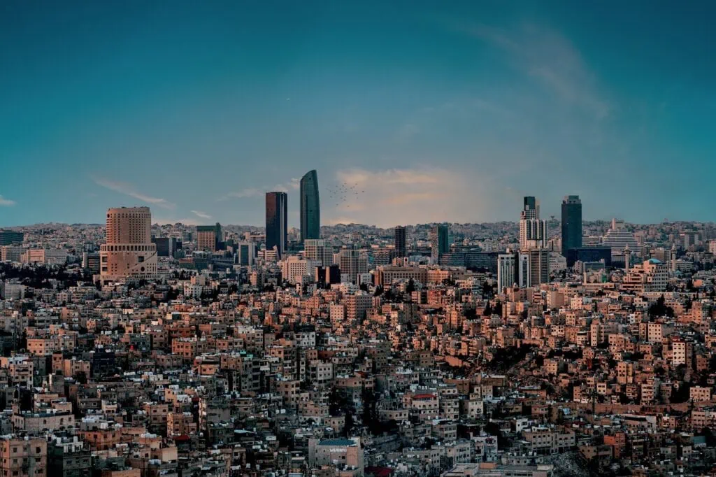 A beautiful view of the Amman cityscape in Jordan