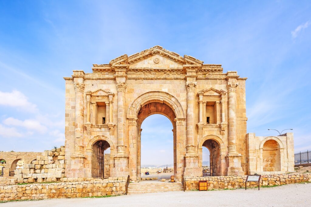 Arch of Hadrian in the ancient Roman city of Gerasa