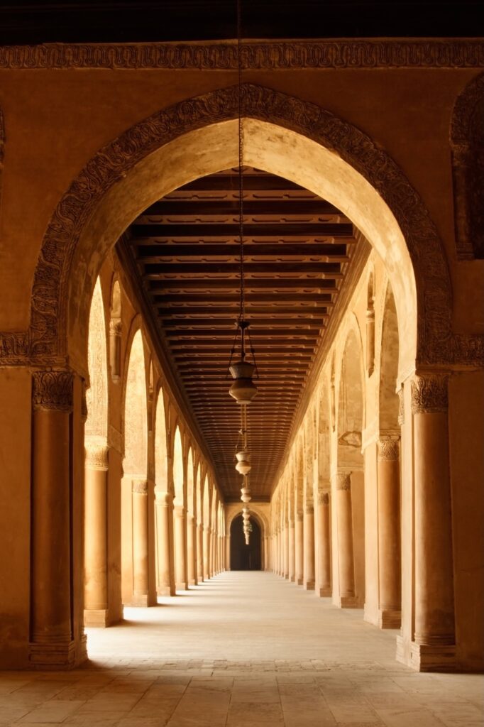 Arches of Mosque of Ahmad Ibn Tulun in old Cairo