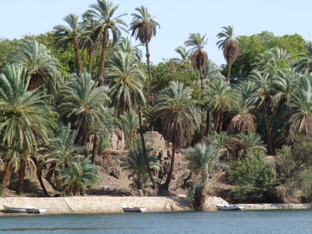 Aswan Egypt June 15 2009 View of Elephantine Island on the Nile River