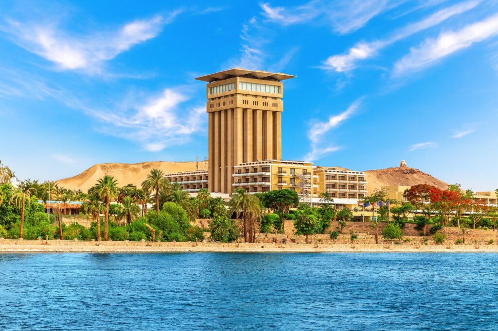 View of the riverbank in Aswan