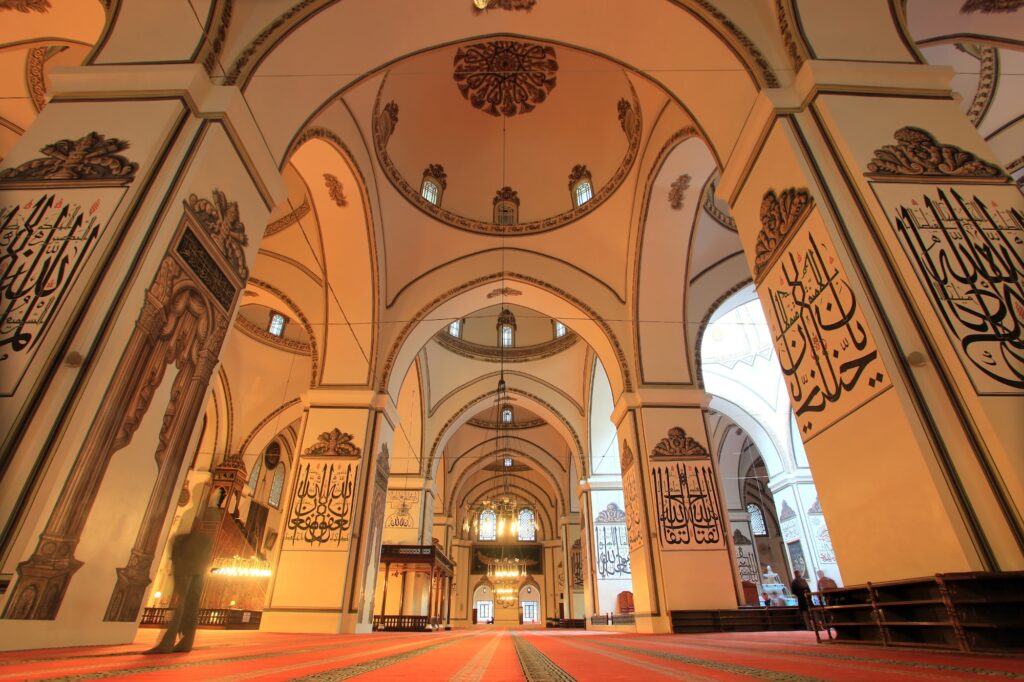 BURSA TURKEY An interior view of Great Mosque Ulu Cami Bursa Turkey. 2