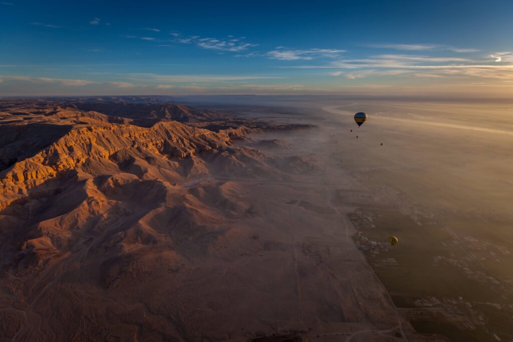 Aerial view of Valley of the Kings
