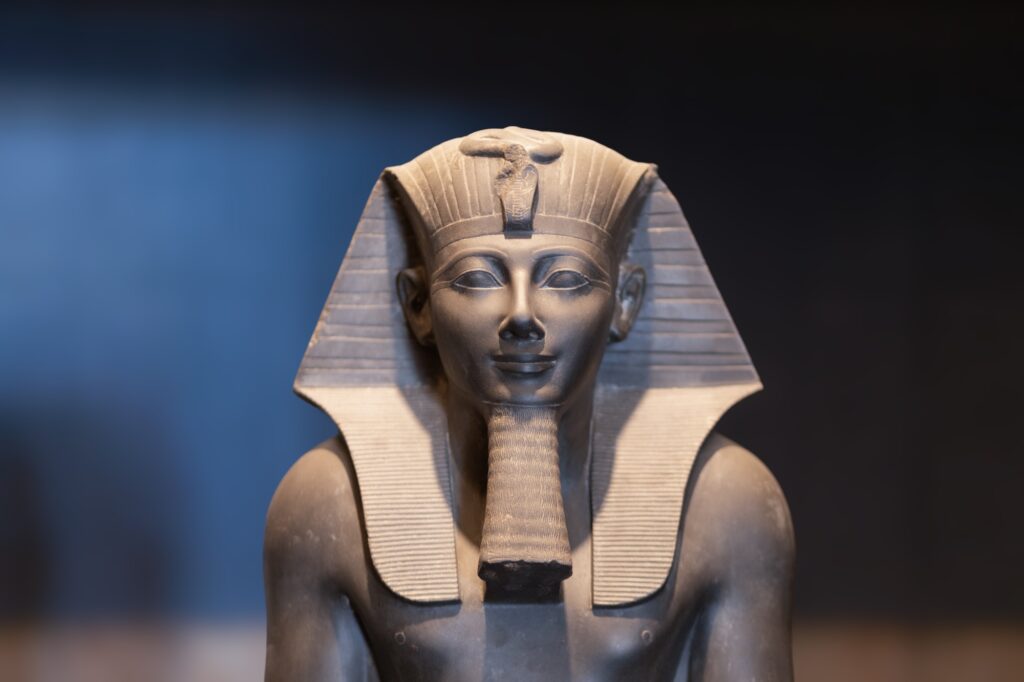 Statue of Pharaoh Thotmoses III in Luxor Museum
