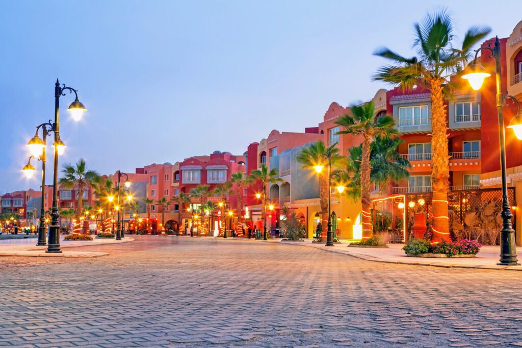 Beautiful architecture of Hurghada Marina