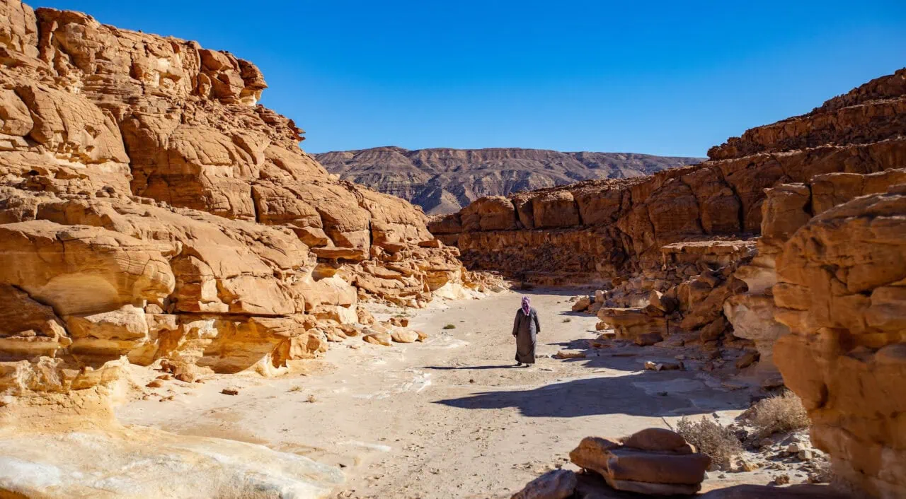 Mountain landscape and canyon in South Sinai