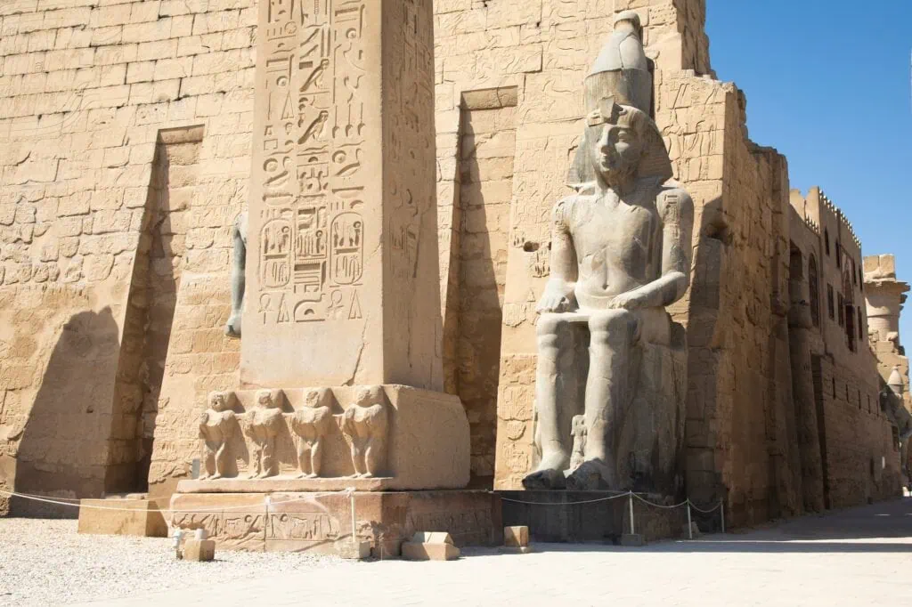 Beautiful view of ancient Luxor Temple in Luxor Egypt
