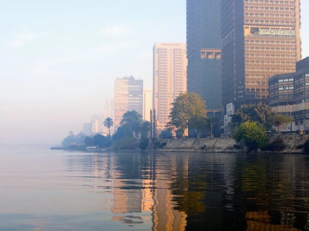 Cairo skyline along the Nile River