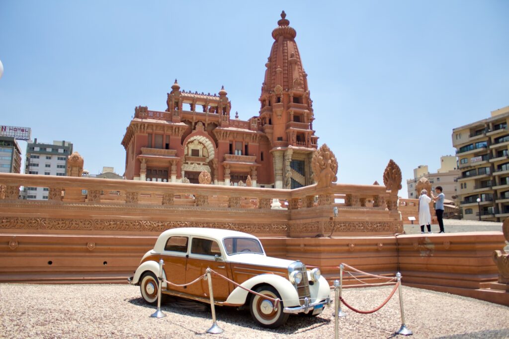 Classic car at the Baron Empain Palace