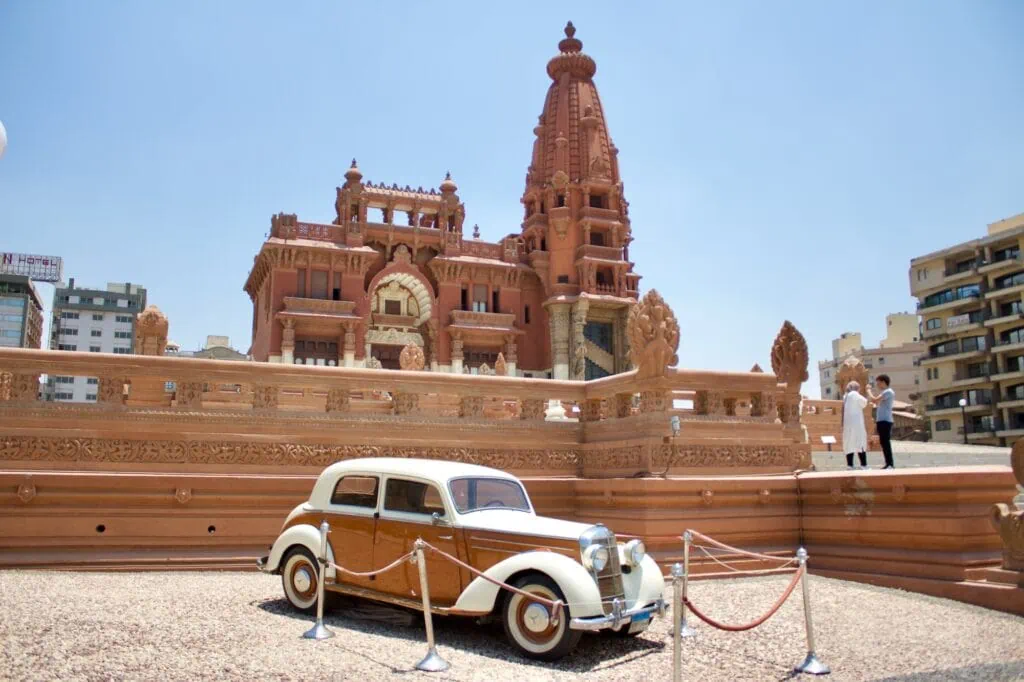 Classic car at the Baron Empain Palace