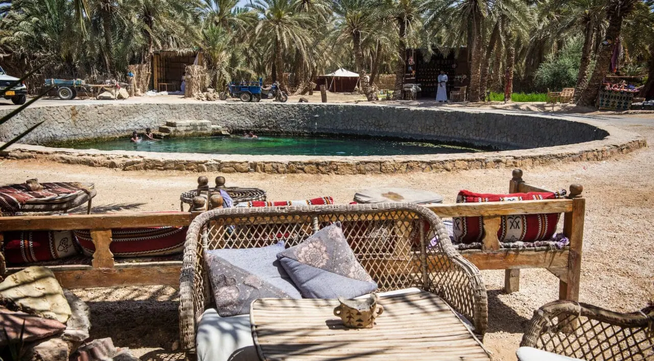 Cleopatra's bath - Pool at Siwa oasis, Egypt