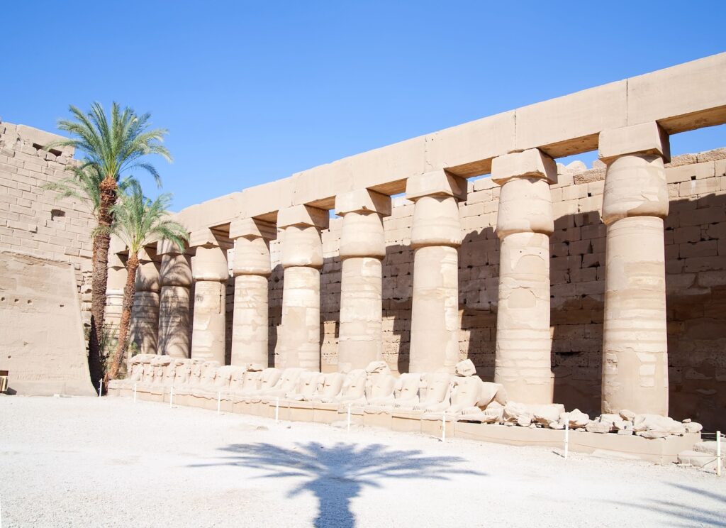Columns in the Temple of Amun-Ra at Karnak