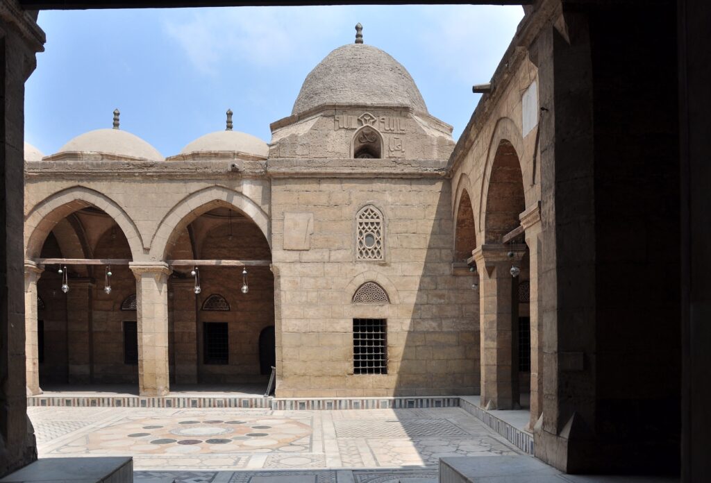 Courtyard with arcades at the Mosque of Sulayman Pasha, Cairo