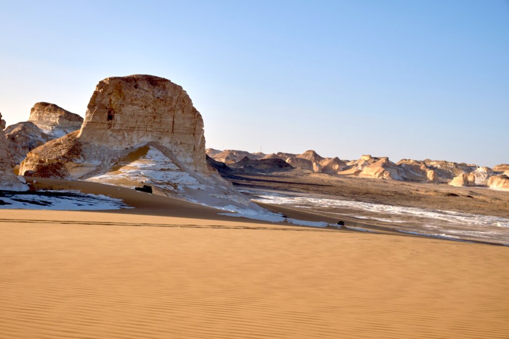 Crystal Mountain Protected Area with sparkling quartz formations in the Farafra Desert