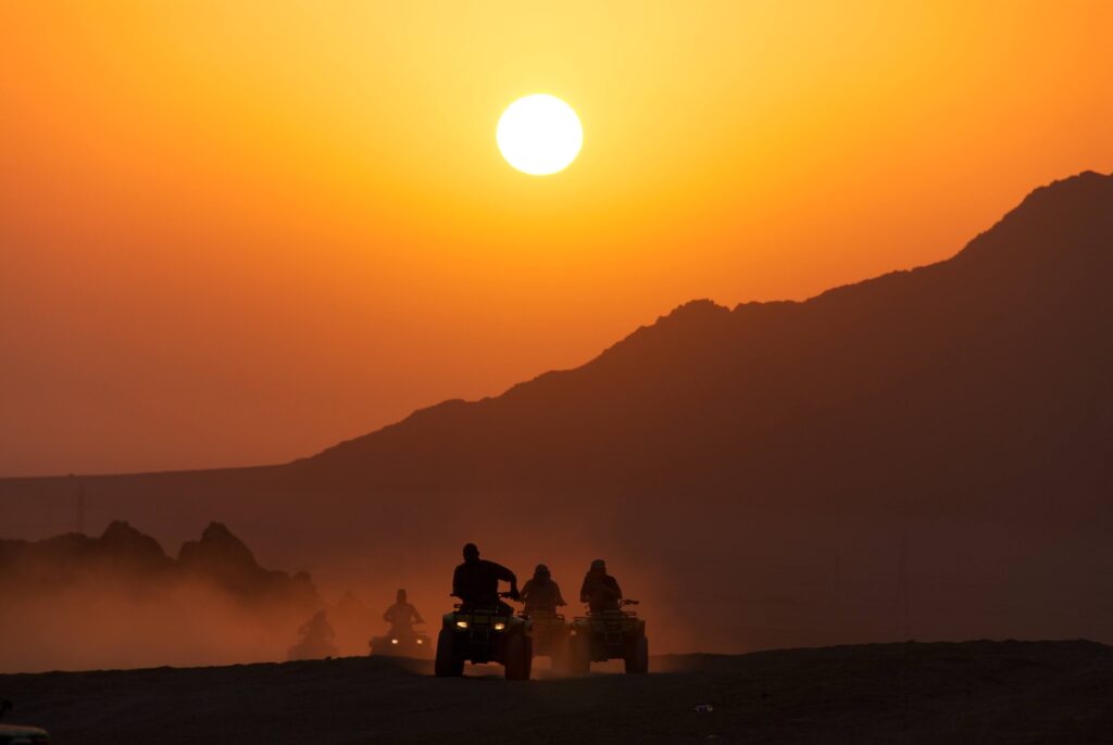 Desert quad in the sunset Sharm el Sheikh Sinai desert 2
