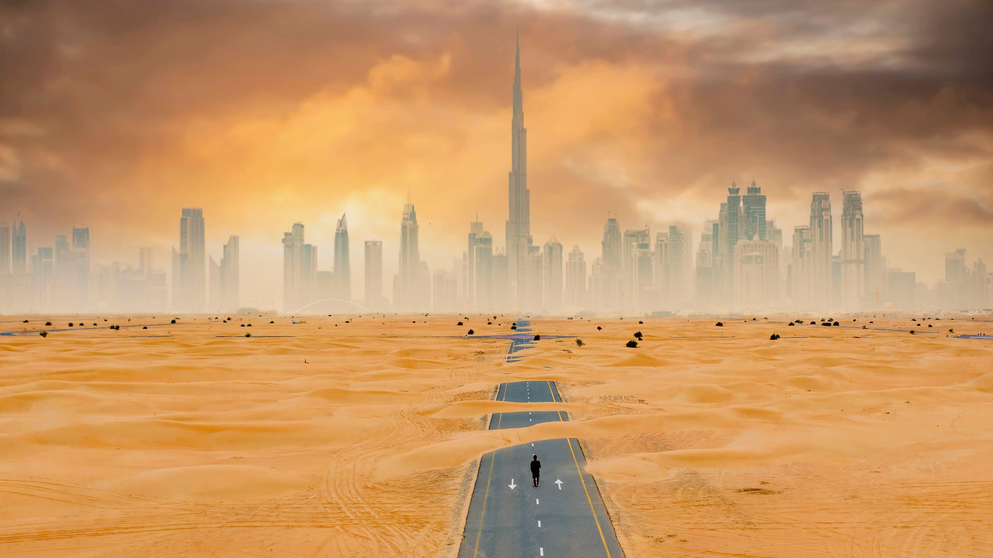 Desert view of Dubai, United Arab Emirates