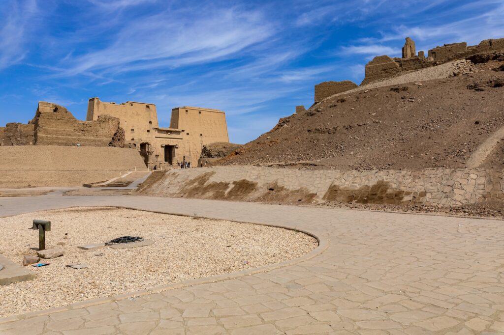 Distant view of the Temple of Horus, Edfu