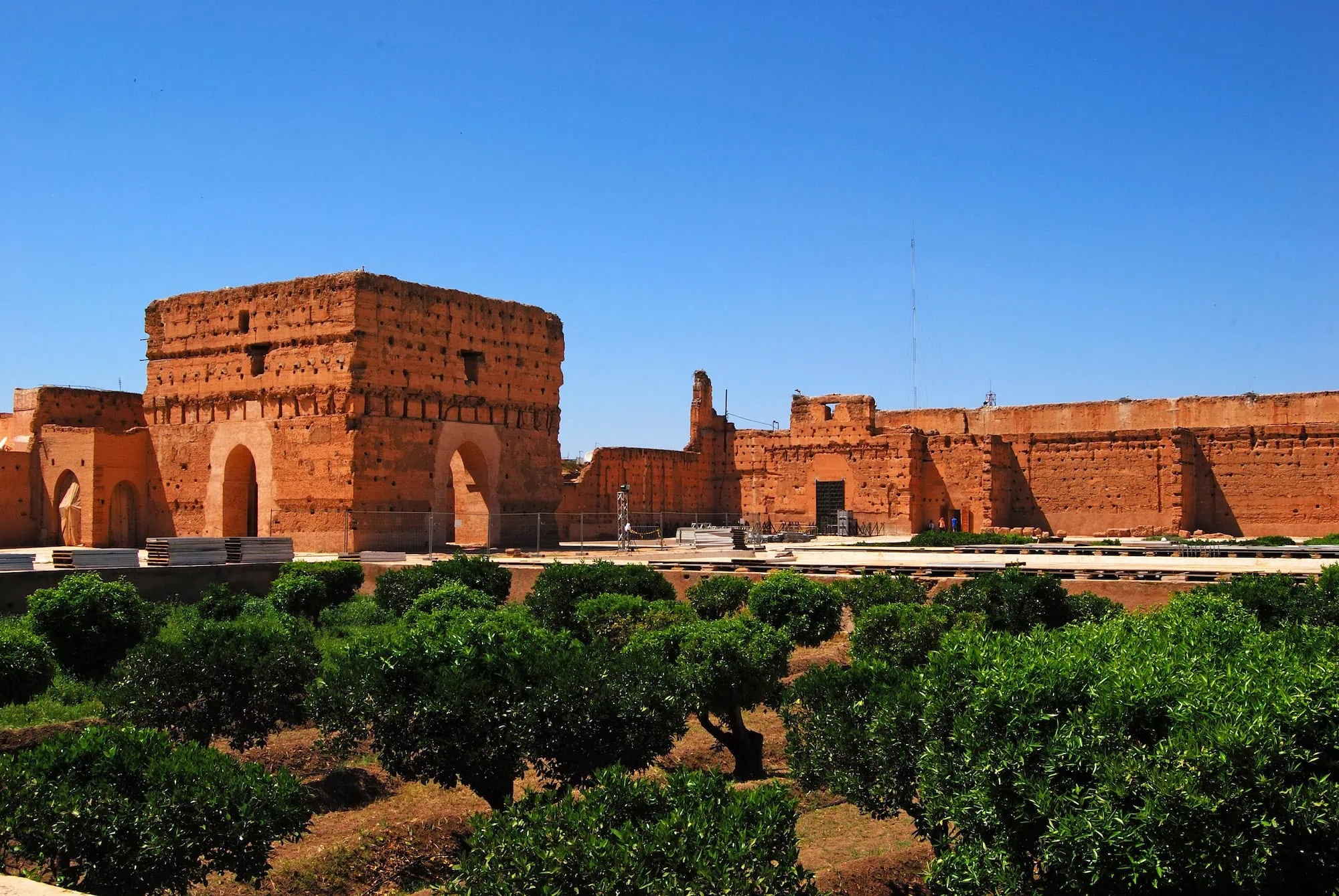 Ruins of El Badi Palace built by Ahmad al-Mansur in Marrakech