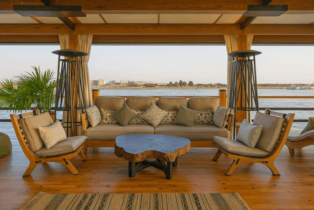 Eyaru Dahabiya nile cruise boat lounge