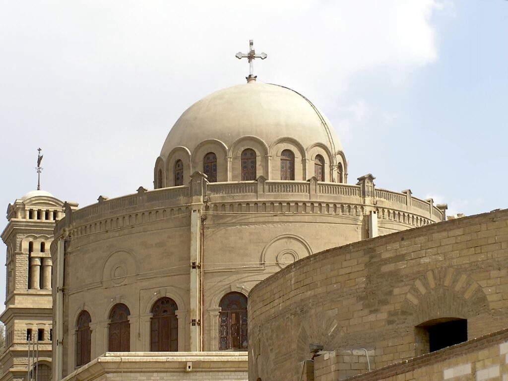 Hanging Coptic Church El Muallaqain old Cairo Egypt Africa