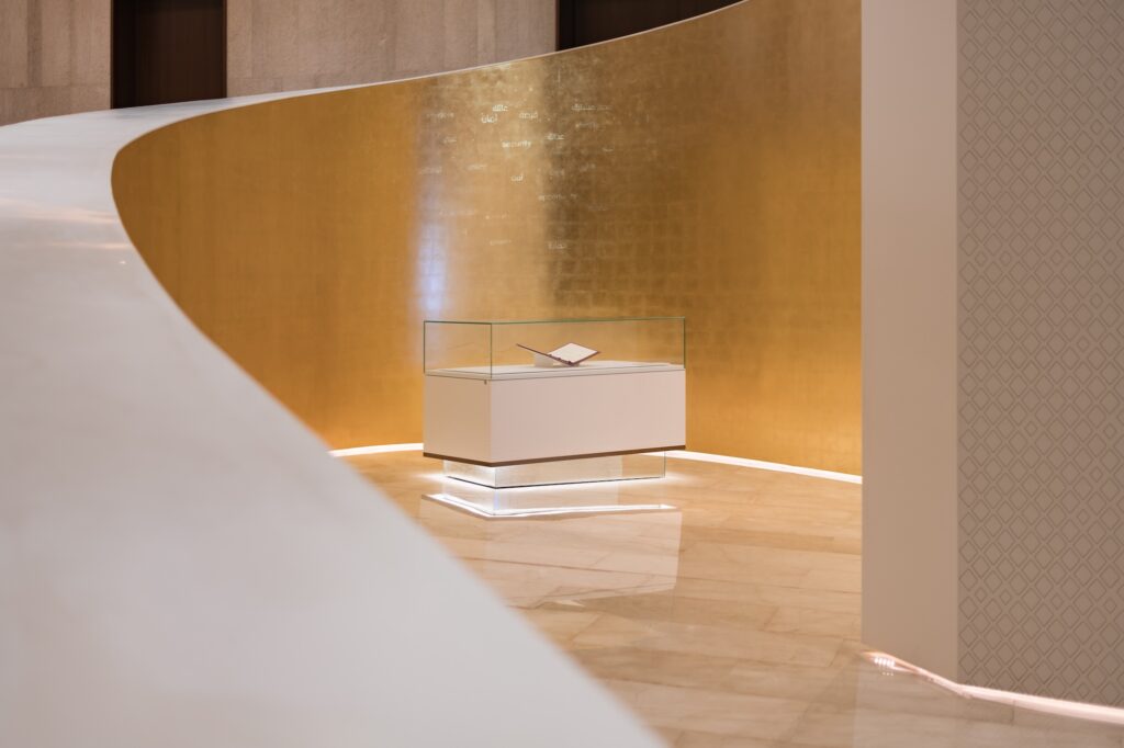 Interior of Etihad Museum The museum in Dubai that collects preserves and displays the heritage of the United Arab Emirates