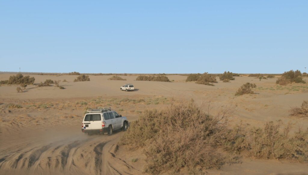 Jeep safari in the desert
