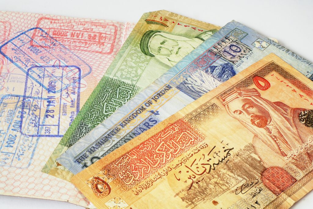 Jordan visa and money