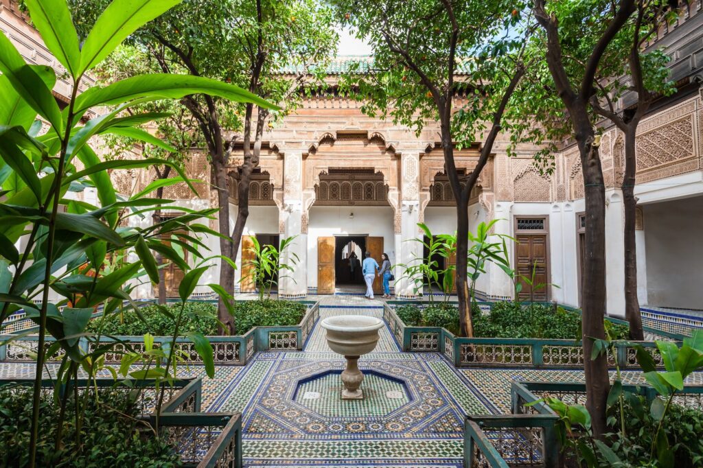 MARRAKECH MOROCCO FEBRUARY 22 2016 The Marrakesh Bahia Palace is a palace and a set of gardens located in Marrakesh Morocco. 2