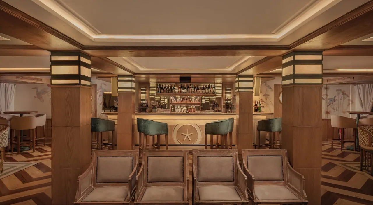 Spacious lounge on DWA Nile Cruise with elegant décor