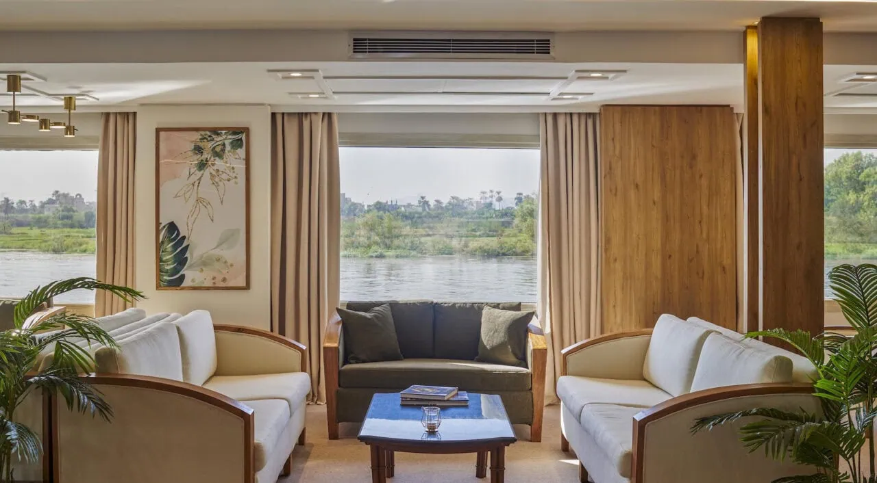 Spacious lobby on Mövenpick MS Royal Lotus with elegant décor