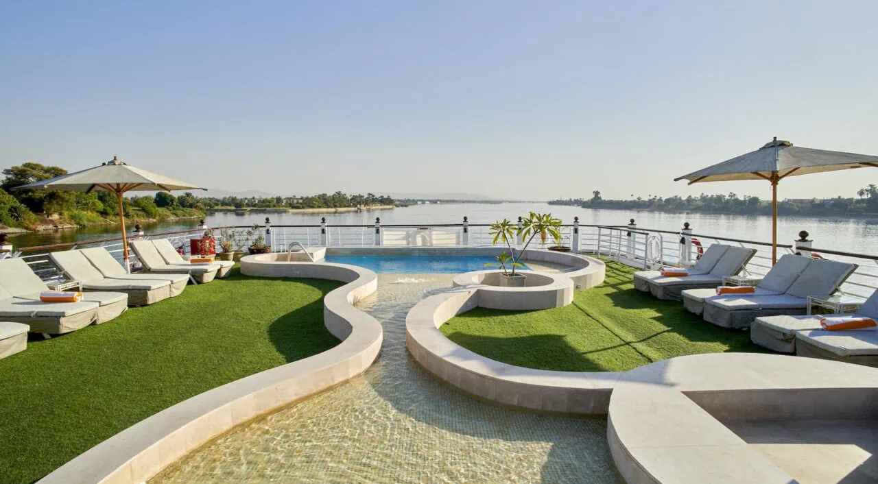 Outdoor pool on Mövenpick MS Royal Lotus sun deck