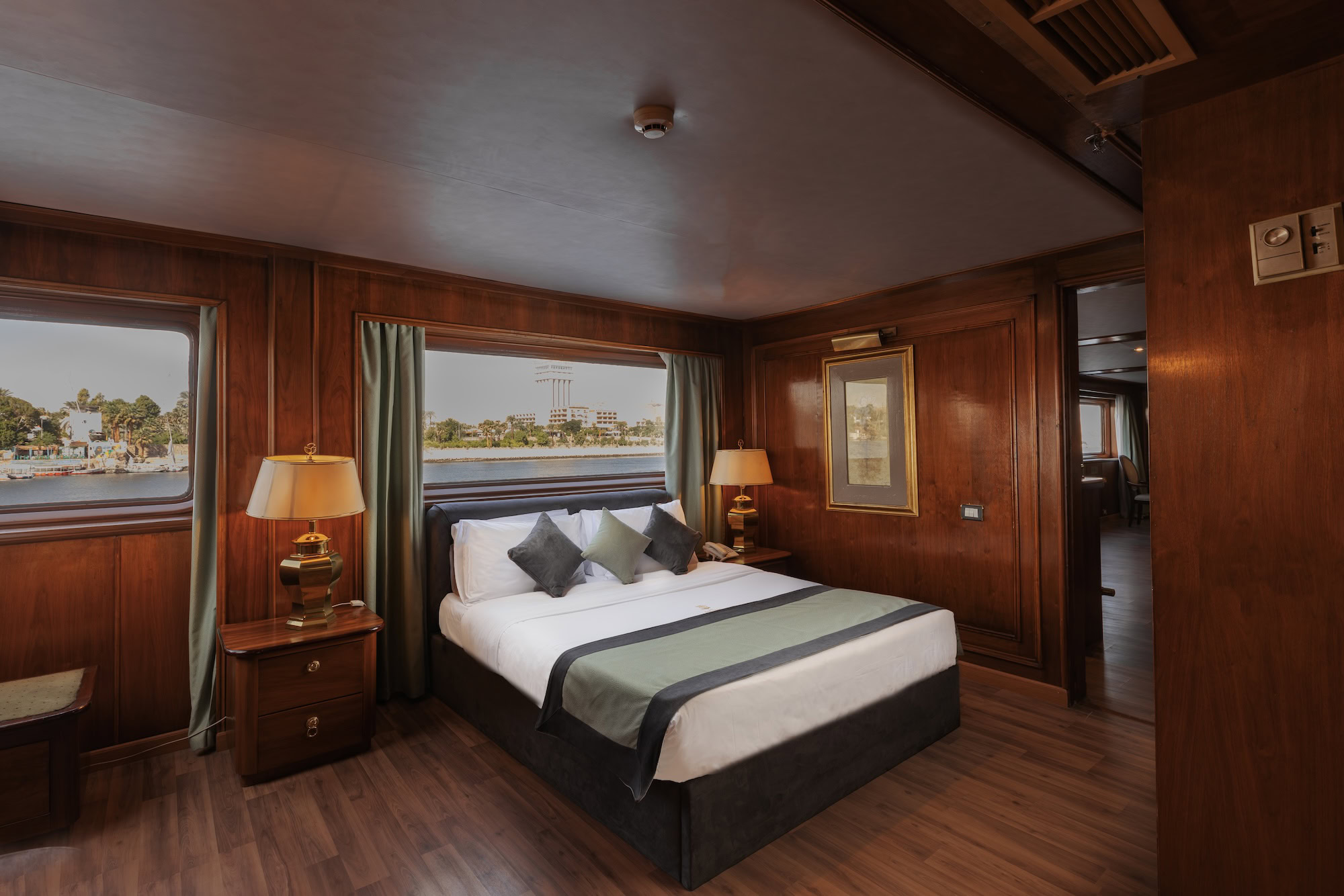 Luxury suite on MS Salacia with private balcony and Nile view