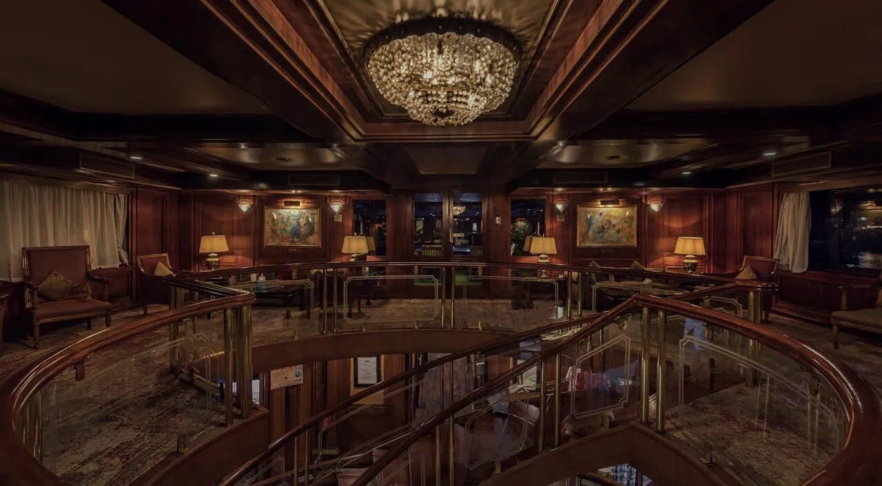 Elegant lounge on MS Salacia with comfortable seating