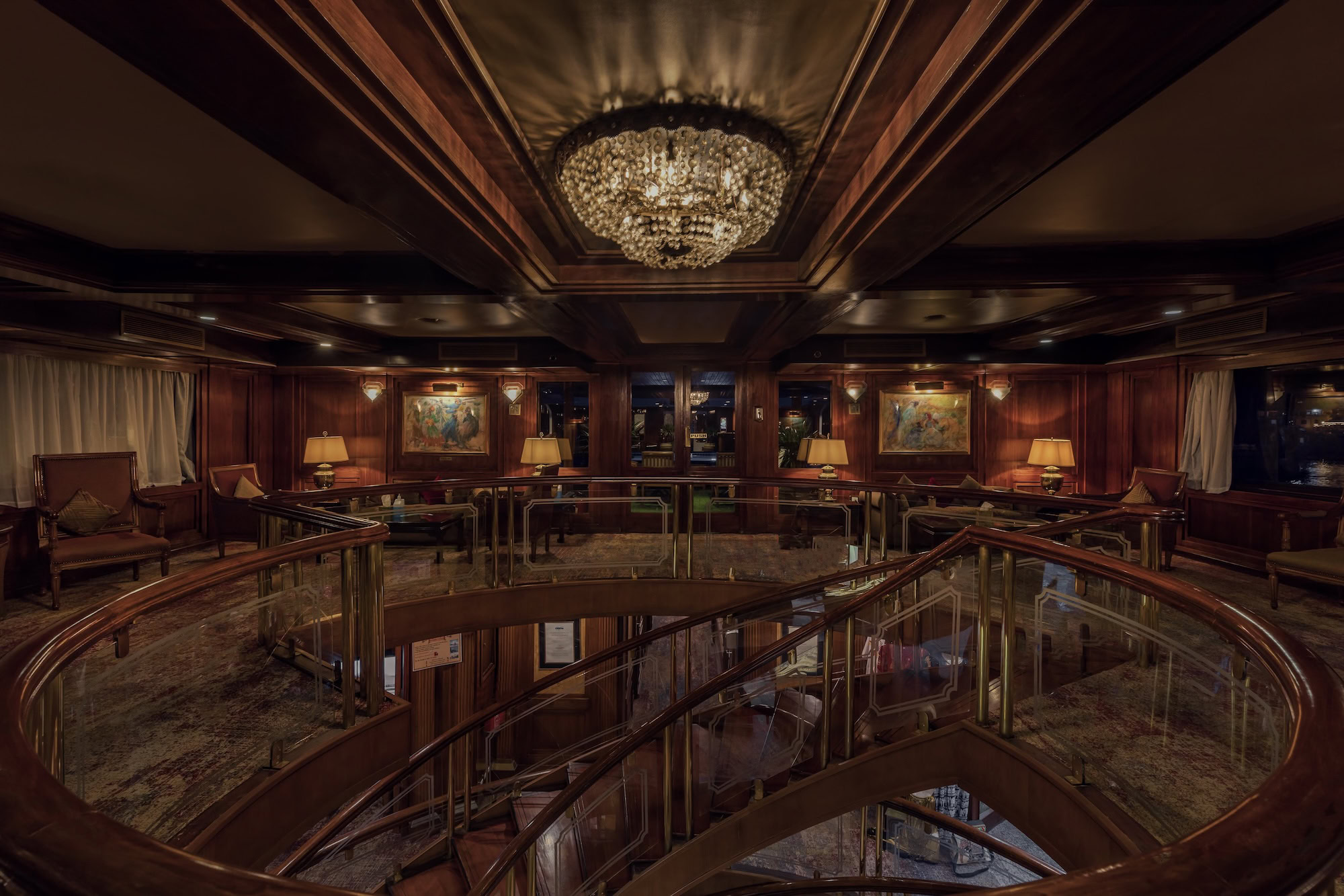 Elegant lounge on MS Salacia with comfortable seating